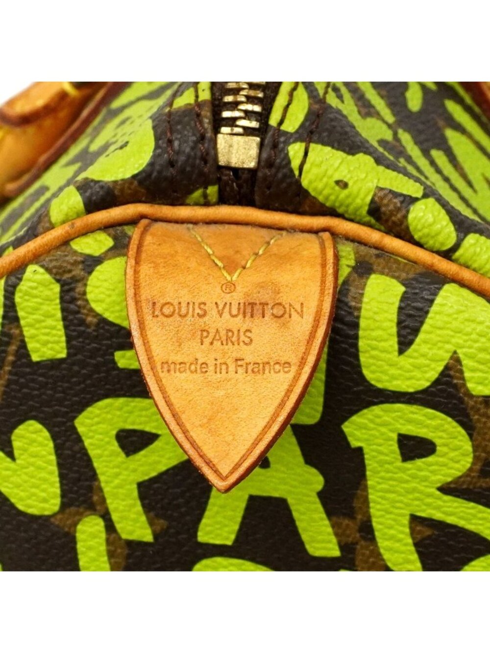 Louis Vuitton Handbag Monogram Graffiti Speedy 30 Vert - Picture 5 of 10